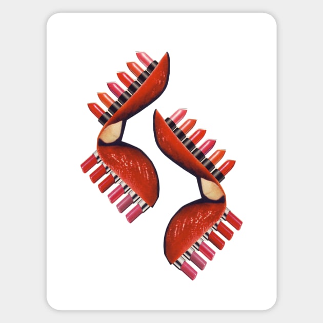 Lipsticks Parade Sticker by Luca Mainini